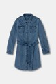 Guess rochie din denim pentru copii cu guler albastru J5RK50.D4HB0.PPYA