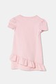 Dětské bavlněné šaty Guess K5RK04.KA6W4.PPYA růžová SS25
