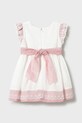Детское платье с примесью льна Mayoral 1908.4B.Baby.PPYA розовый SS25