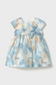 Dětské lněné šaty Mayoral 1909.4B.Baby.PPYA modrá SS25