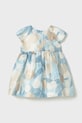 DÍVKA Dětské lněné šaty Mayoral 1909.4B.Baby.PPYA modrá