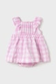 Хлопковое детское платье Mayoral хлопок розовый 1912.4C.Baby.PPYA