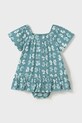 Βρεφικό βαμβακερό φόρεμα Mayoral βαμβάκι τιρκουάζ 1916.4D.Baby.PPYA