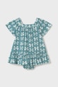 Mayoral rochie din bumbac pentru bebeluși 1916.4D.Baby.PPYA albastru SS25