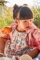 Хлопковое детское платье Mayoral короткий розовый 1917.4D.Baby.PPYA