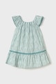Mayoral sukienka bawełniana dziecięca wzorzyste turkusowy 1917.4D.Baby.PPYA