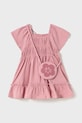 Mayoral sukienka bawełniana niemowlęca bawełna różowy 1920.4G.Baby.PPYA