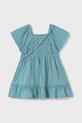 Pamučna haljina za bebe Mayoral 1920.4G.Baby.PPYA tirkizna SS25
