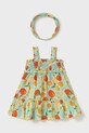 Mayoral rochie din bumbac pentru bebeluși mini albastru 1926.4L.Baby.PPYA