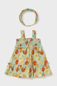 Mayoral rochie din bumbac pentru bebeluși 1926.4L.Baby.PPYA albastru SS25