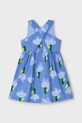 Fete Mayoral rochie din bumbac pentru copii 3960.6J.Mini.PPYA albastru
