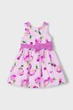 Хлопковое детское платье Mayoral 3917.6C.Mini.PPYA фиолетовой SS25