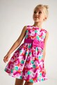 Dječja pamučna haljina Mayoral Planet friendly roza 3917.6C.Mini.PPYA