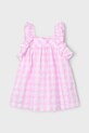 Mayoral sukienka bawełniana dziecięca wzorzyste różowy 3935.6L.Mini.PPYA