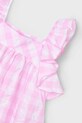 Dziewczynka Mayoral sukienka bawełniana dziecięca 3935.6L.Mini.PPYA różowy