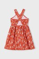 Mayoral sukienka bawełniana dziecięca 3938.6M.Mini.PPYA pomarańczowy SS25