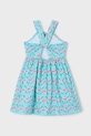 Djevojčice Dječja pamučna haljina Mayoral 3938.6M.Mini.PPYA tirkizna