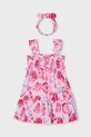 Fete Mayoral rochie din bumbac pentru copii 3939.6P.Mini.PPYA roz