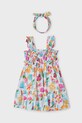Mayoral sukienka bawełniana dziecięca 3939.6P.Mini.PPYA niebieski SS25