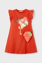 Mayoral rochie din bumbac pentru copii mini portocaliu 3940.6P.Mini.PPYA