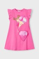 Mayoral sukienka bawełniana dziecięca nadruk różowy 3940.6P.Mini.PPYA