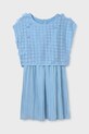 Mayoral sukienka dziecięca aplikacja niebieski 6978.8B.Junior.PPYA
