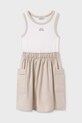 Mayoral sukienka dziecięca z elastanem beżowy 6980.8C.Junior.PPYA