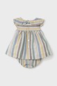 Βρεφικό φόρεμα από λινό ύφασμα Mayoral Newborn 1855.1M.Newborn.PPYH πολύχρωμο SS25