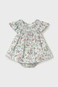 Детское хлопковое платье Mayoral Newborn короткий бирюзовый 1867.2M.Newborn.PPYH