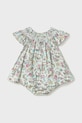 Детское хлопковое платье Mayoral Newborn 1867.2M.Newborn.PPYH бирюзовый SS25