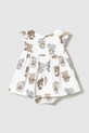 Дитяча бавовняна сукня Mayoral Newborn 1869.2P.Newborn.PPYH бежевий SS25