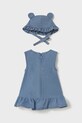 Βρεφικό βαμβακερό φόρεμα Mayoral Newborn 1871.2R.Newborn.PPYH μπλε SS25