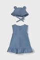 Βρεφικό βαμβακερό φόρεμα Mayoral Newborn 1871.2R.Newborn.PPYH μπλε SS25