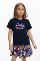Desigual rochie din bumbac pentru copii mini bleumarin 25SGVK04