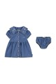 Levi's rochie din bumbac pentru copii DENIM DRESSS W/ EMBROIDERED COLLAR midi albastru 1EM190