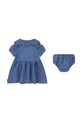 Levi's rochie din bumbac pentru copii DENIM DRESSS W/ EMBROIDERED COLLAR 1EM190 albastru SS25