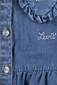 Fete Levi's rochie din bumbac pentru copii DENIM DRESSS W/ EMBROIDERED COLLAR 1EM190 albastru