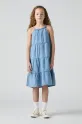 Levi's rochie fete HALTER TIERED DRESS midi albastru 4EM228