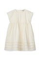 Liewood sukienka bawełniana dziecięca Gudrun Dress LW18712 beżowy SS25