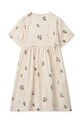 Fete Liewood rochie fete Cleo Printed Shortsleeve Viscose Dress LW19802 bej