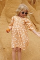 Liewood sukienka bawełniana dziecięca Ariana Printed Dress wzorzyste pomarańczowy LW19806