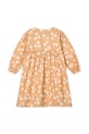 Dziewczynka Liewood sukienka bawełniana dziecięca Ariana Printed Dress LW19806 pomarańczowy