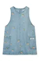 Детское джинсовое платье Liewood Angelica Printed Denim Dress хлопок голубой LW19896