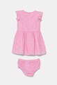Guess rochie din bumbac pentru bebeluși A5GK04.WH710.PPYA roz SS25