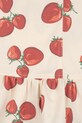 Dievčenské bavlnené šaty Konges Sløjd FEN DRESS GOTS béžová KS102443