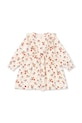 Dievčenské šaty Konges Sløjd BASIC FRILL DRESS GOTS kvetinový béžová KS102627