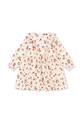 Konges Sløjd sukienka dziecięca BASIC FRILL DRESS GOTS KS102627 beżowy SS25