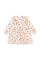 Dievčenské šaty Konges Sløjd BASIC FRILL DRESS GOTS KS102627 béžová SS25