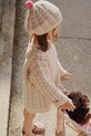 Дитяча вовняна сукня Konges Sløjd BELOU KNIT DRESS довгий бежевий KS102860