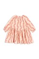 Дитяча бавовняна сукня Konges Sløjd COCO DRESS GOTS довгий рожевий KS102273